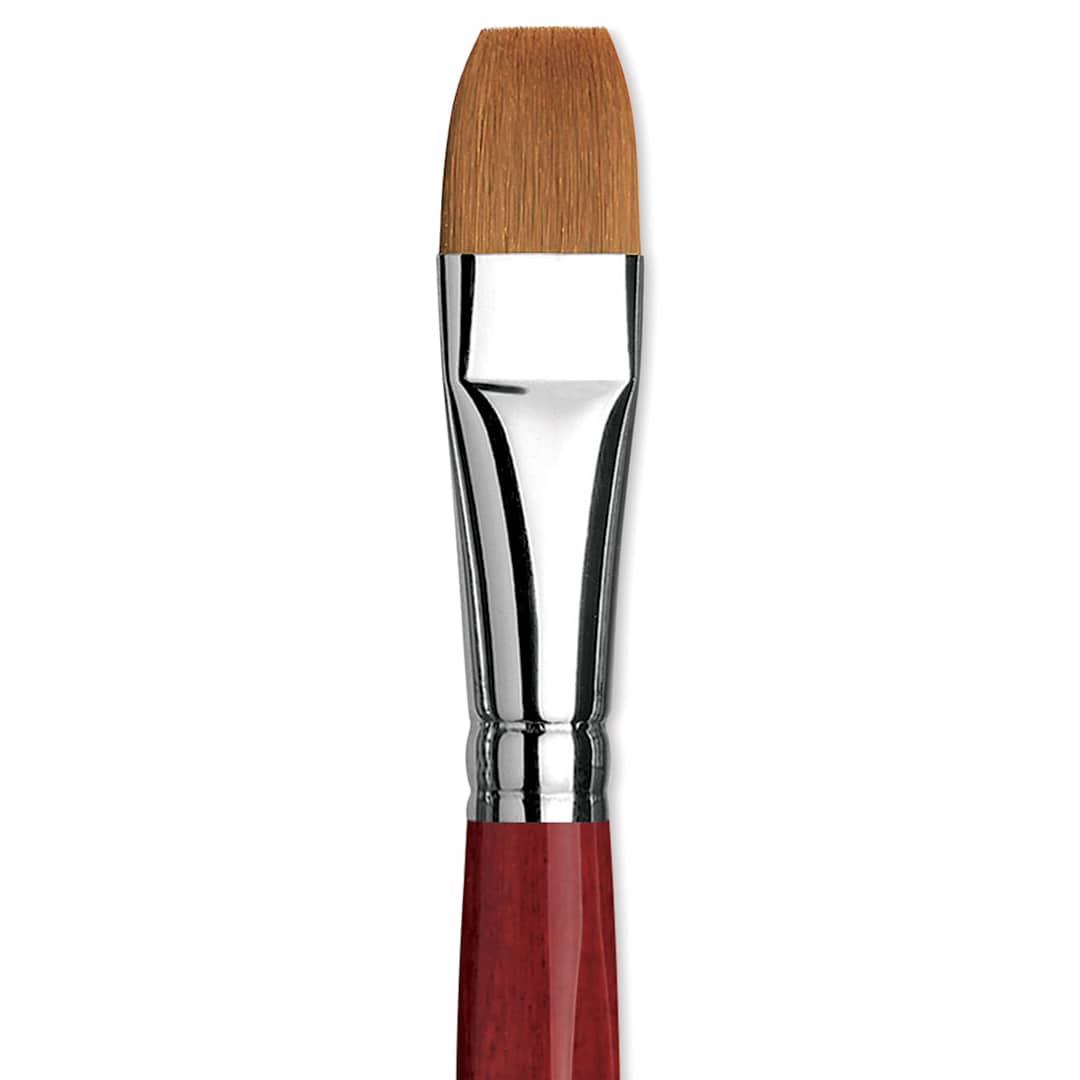 Open in modal - Da Vinci Cosmotop Spin Brush - Flat, Short Handle, Size 16 close up