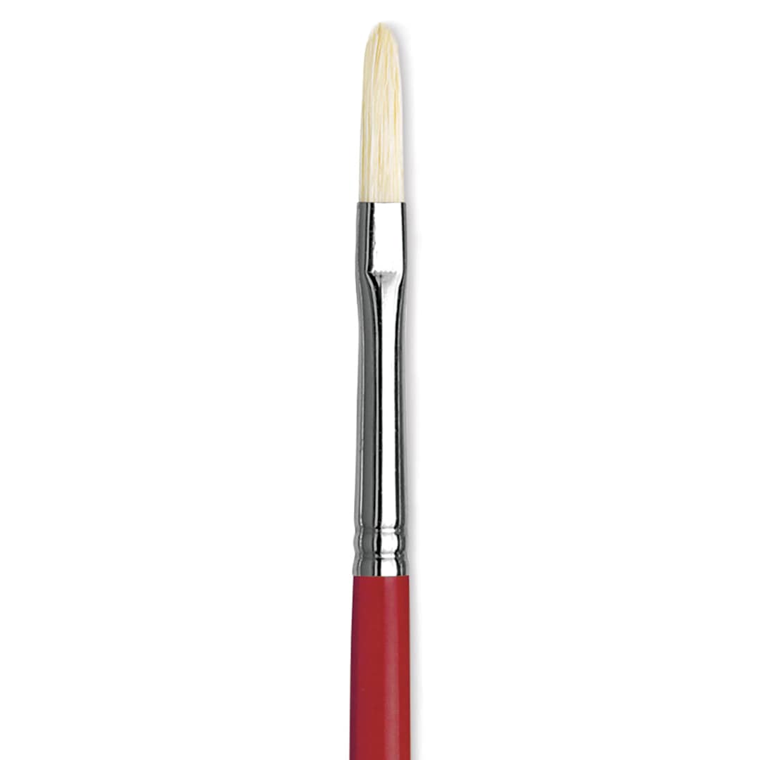 Open in modal - Da Vinci Maestro 2 Hog Bristle Brush - Filbert, Long Handle, Size 2 close up