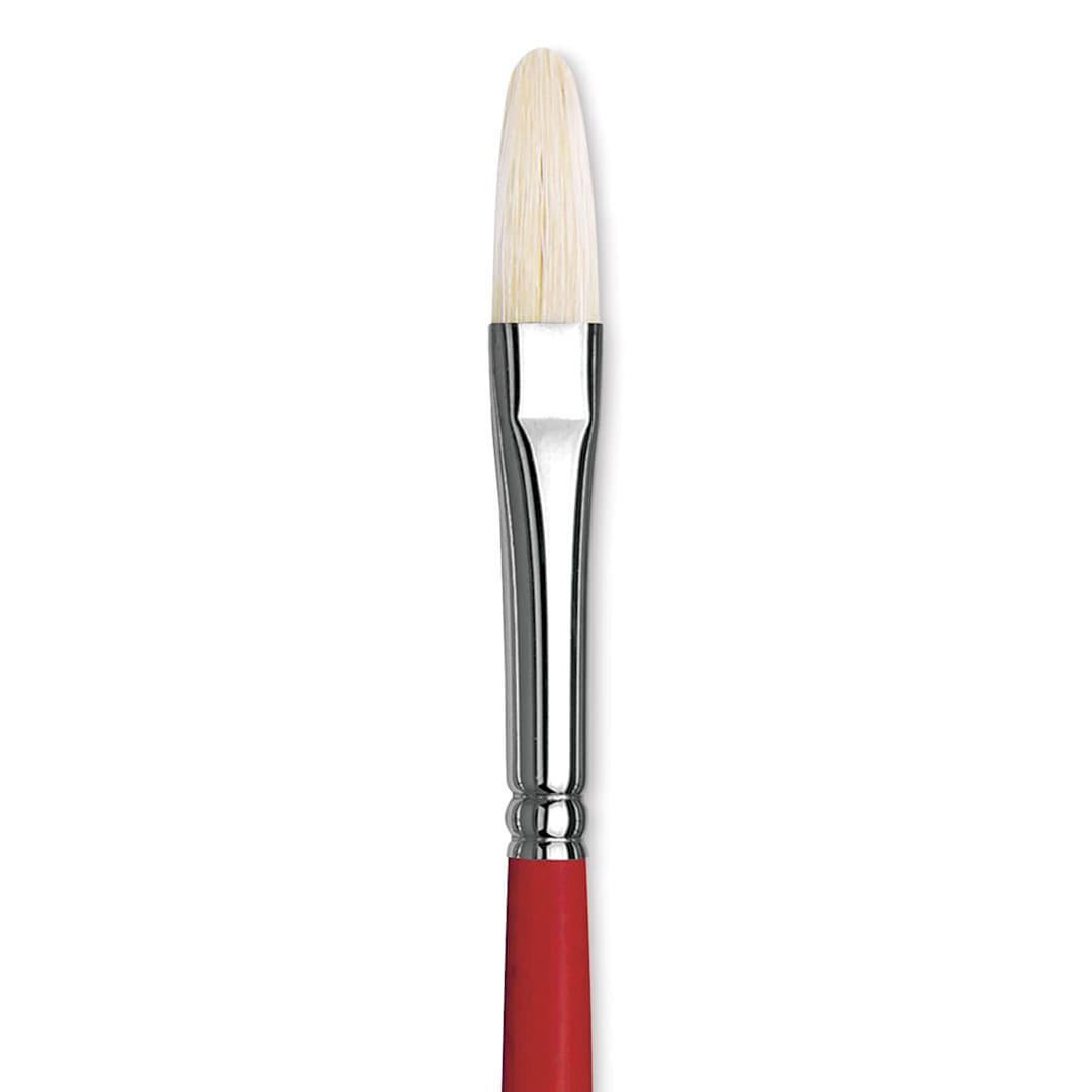 Open in modal - Da Vinci Maestro 2 Hog Bristle Brush - Filbert, Long Handle, Size 5 close up