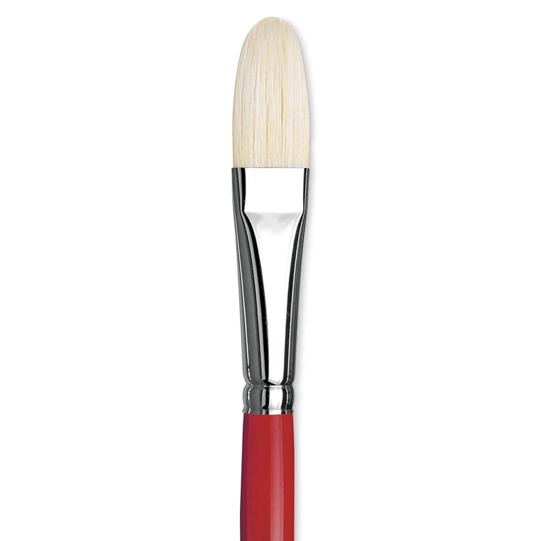 Open in modal - Da Vinci Maestro 2 Hog Bristle Brush - Filbert, Long Handle, Size 10 close up
