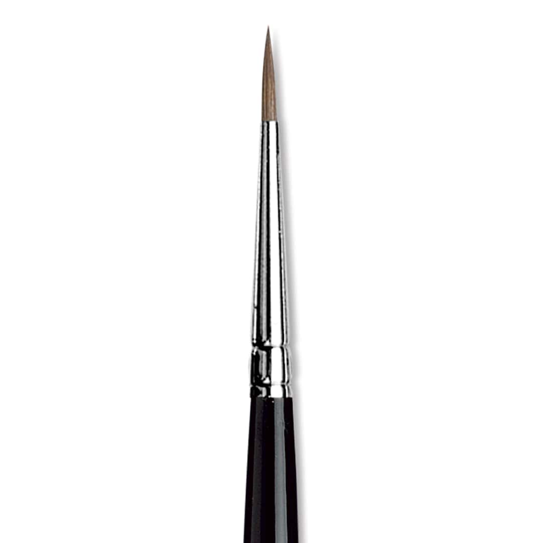 Open in modal - Da Vinci Maestro Kolinsky Sable Brush - Round, Short Handle, Size 2 close up