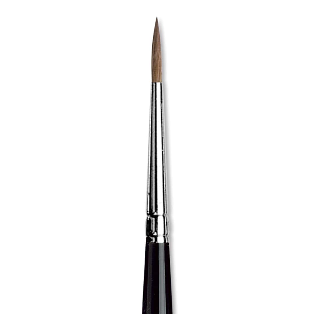 Open in modal - Da Vinci Maestro Kolinsky Sable Brush - Round, Short Handle, Size 3 close up