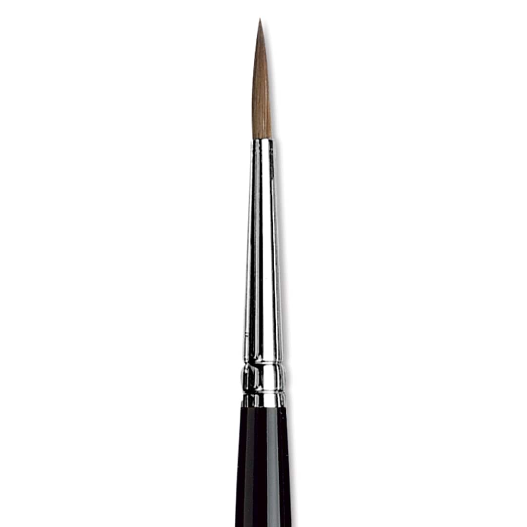 Open in modal - Da Vinci Maestro Kolinsky Sable Brush - Round, Short Handle, Size 4 close up