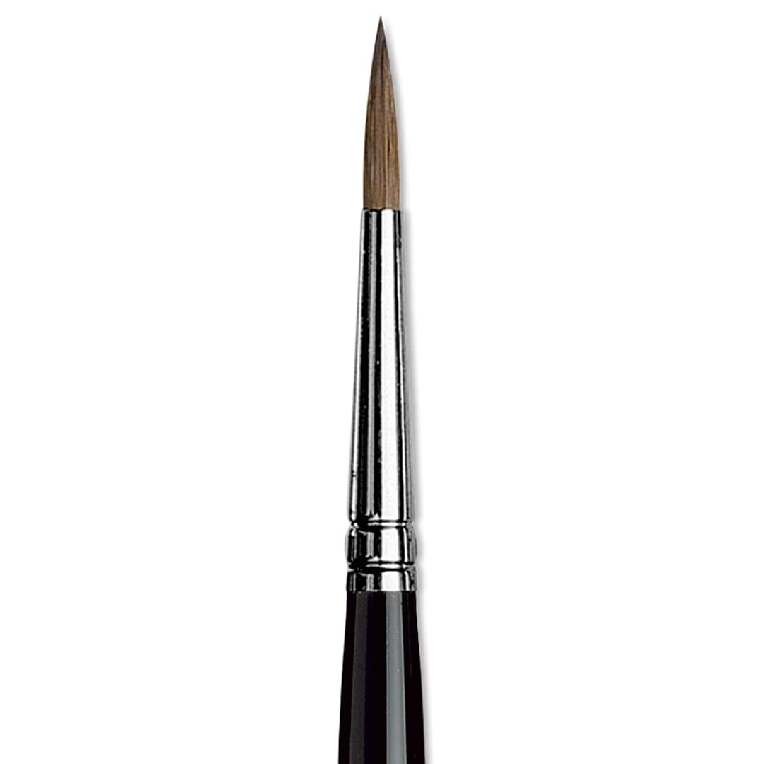 Open in modal - Da Vinci Maestro Kolinsky Sable Brush - Round, Short Handle, Size 5 close up