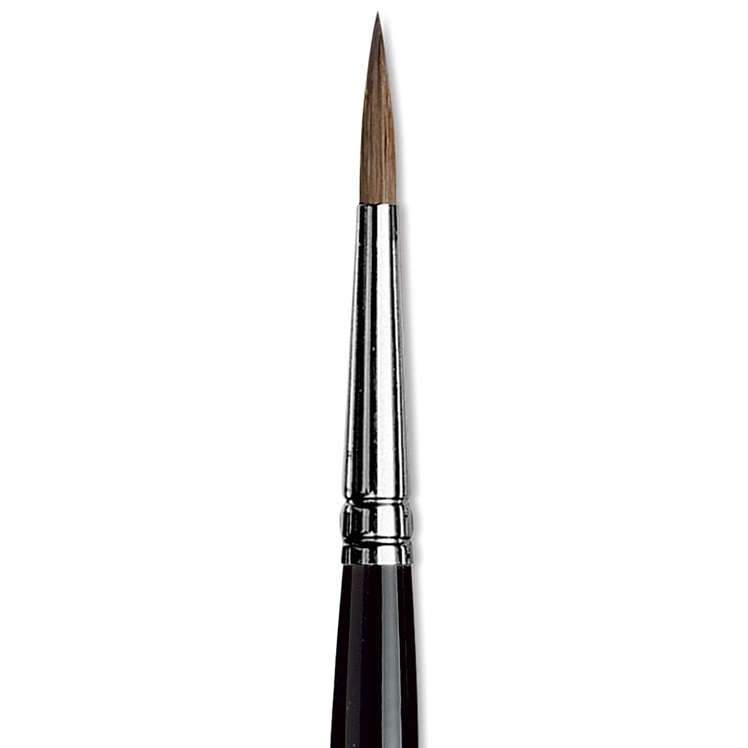 Open in modal - Da Vinci Maestro Kolinsky Sable Brush - Round, Short Handle, Size 6 close up