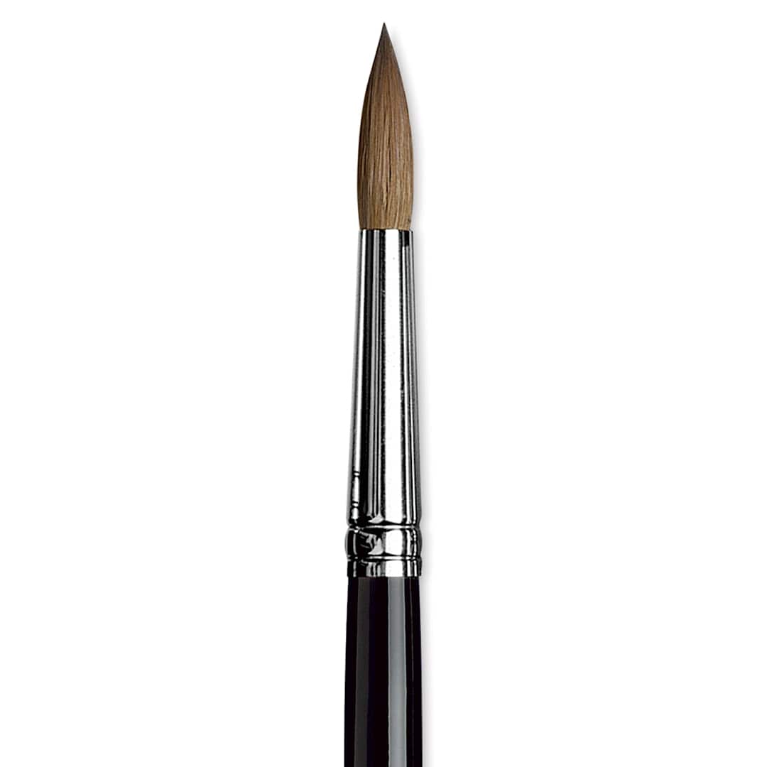 Open in modal - Da Vinci Maestro Kolinsky Sable Brush - Round, Short Handle, Size 10 close up