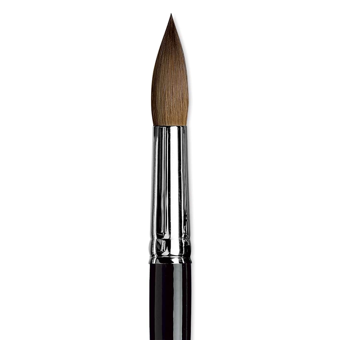 Open in modal - Da Vinci Maestro Kolinsky Sable Brush - Round, Short Handle, Size 20 close up