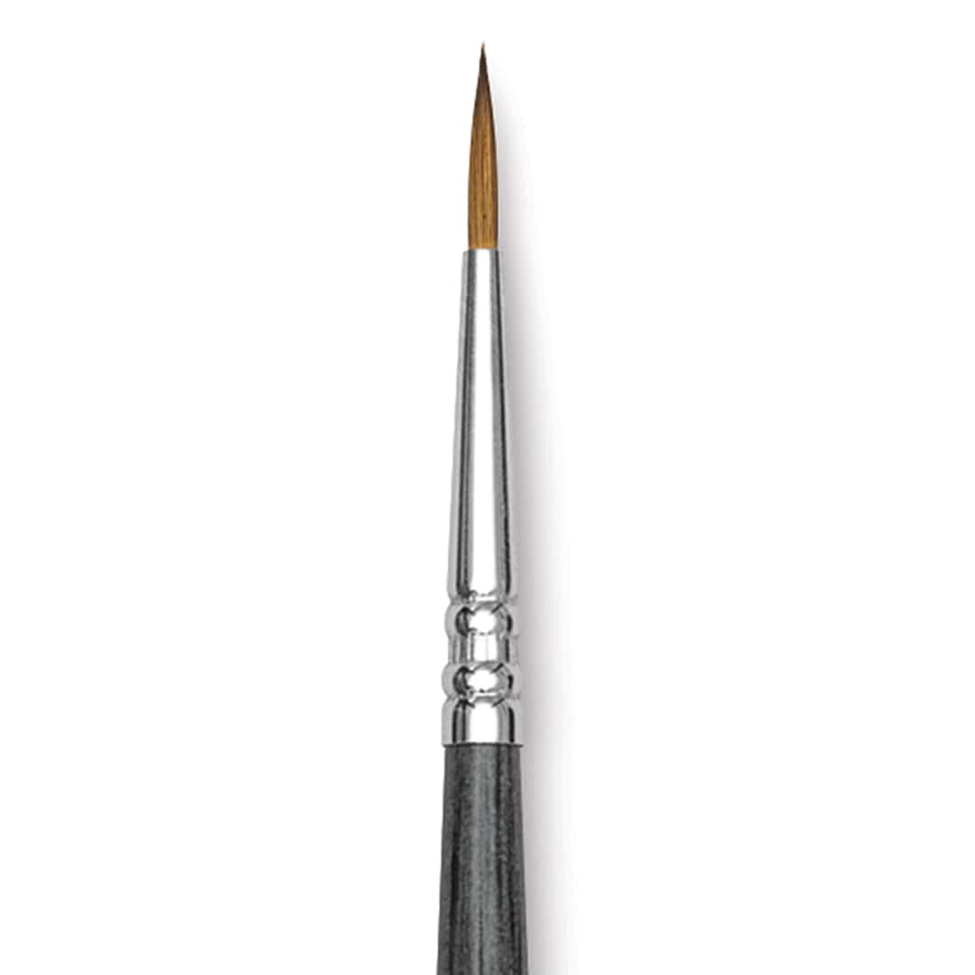 Open in modal - Blick Studio Sable Brush - Round, Short Handle, Size 1 close up