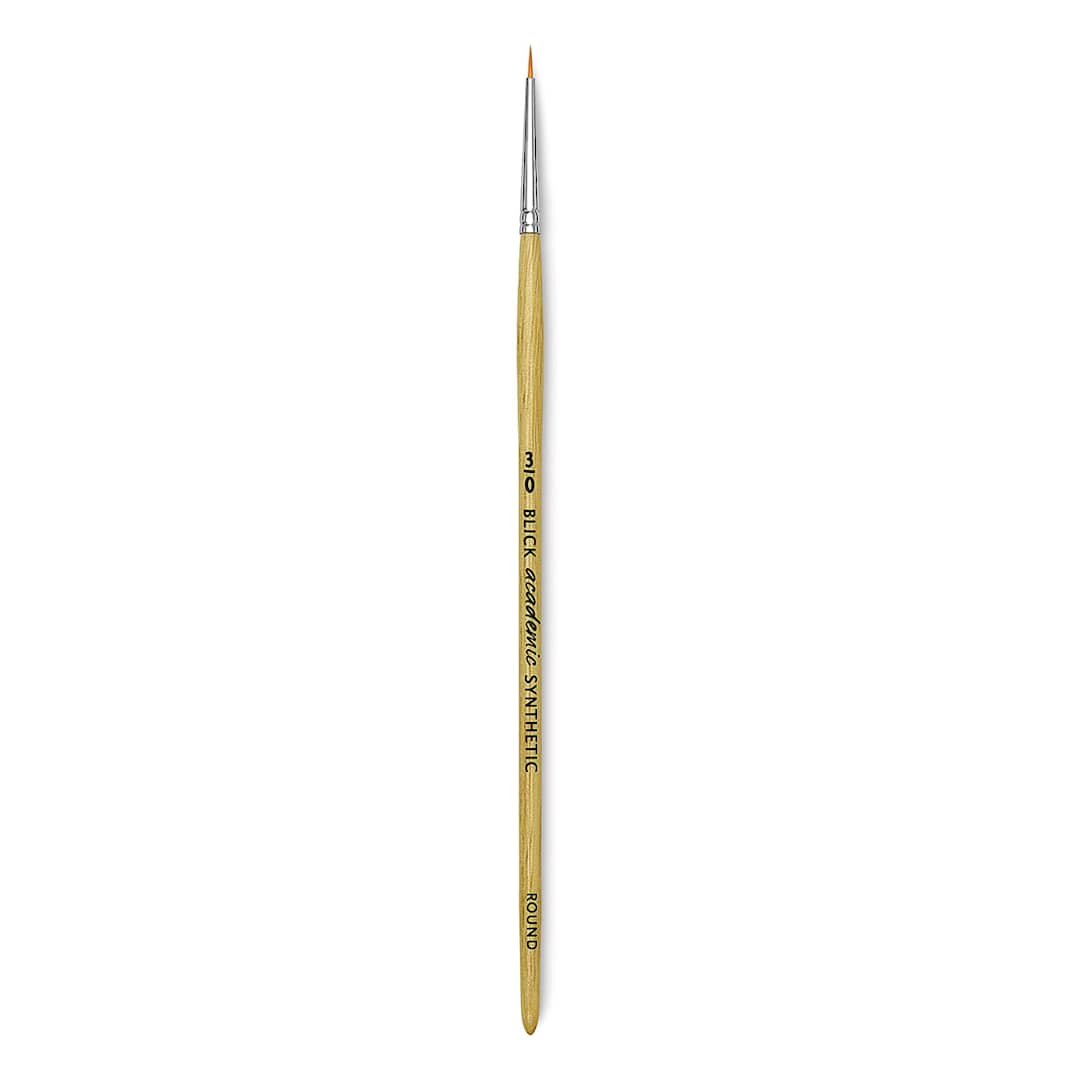 Open in modal - Blick Academic Synthetic Golden Taklon Brush - Round, 3/0