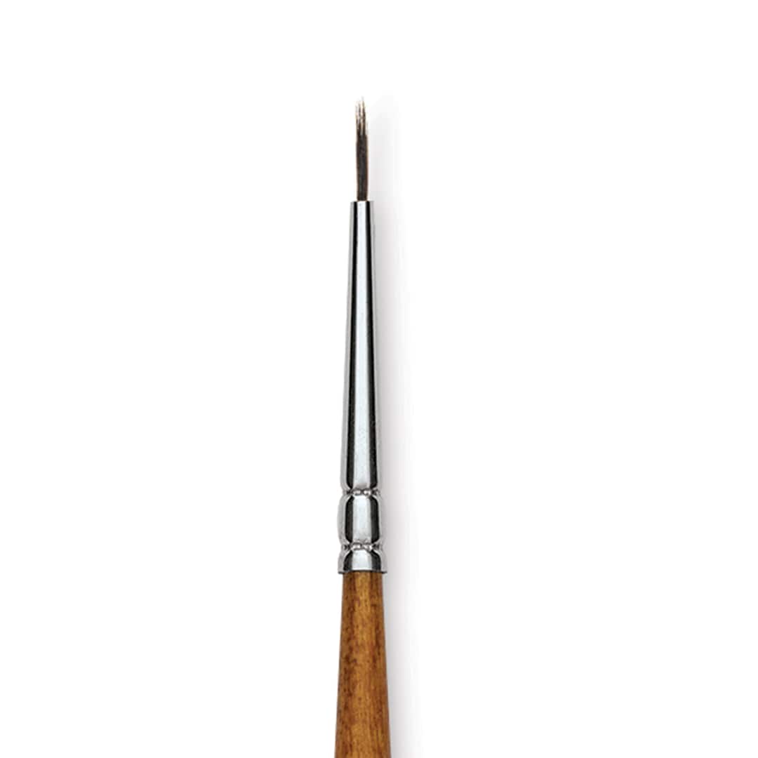 Open in modal - Blick Studio Natural Squirrel Brush - Round, Black Handle, Size 0 close up