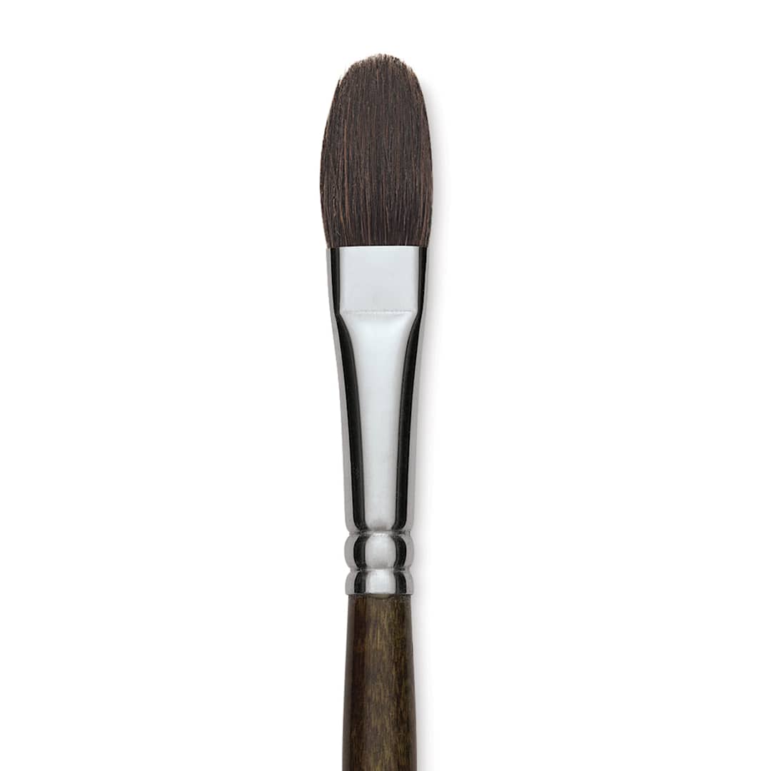 Open in modal - Blick Studio Natural Squirrel Brush - Oval Wash, Short Handle, 1/2" close up