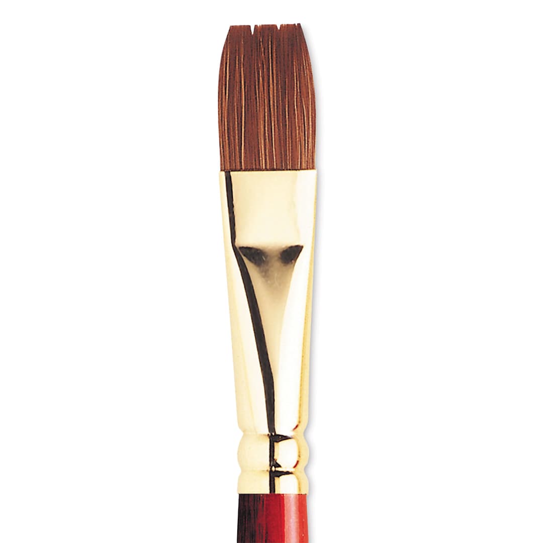 Open in modal - Winsor & Newton Sceptre Gold II Brush - Flat Wash, Short Handle, 1/2" close up