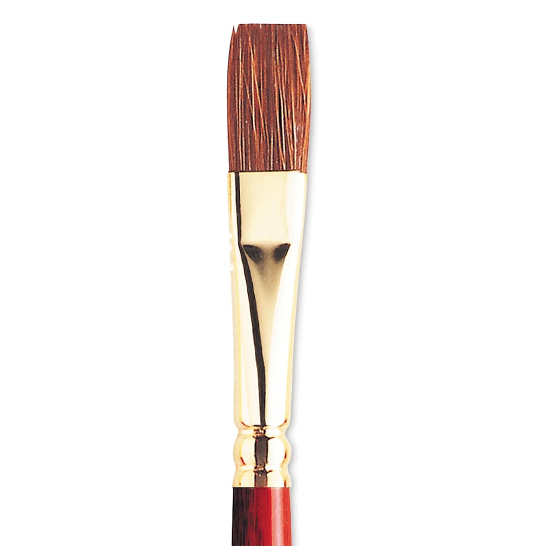 Open in modal - Winsor & Newton Sceptre Gold II Brush - Flat Wash, Short Handle, 3/8"