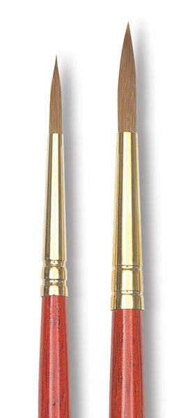 Open in modal - Winsor & Newton Sceptre Gold II Brushes - 2 pointed Round brushes upright