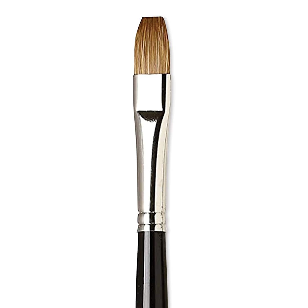 Open in modal - Da Vinci Maestro Kolinsky Brush - Flat, Short Handle, Size 10 close up