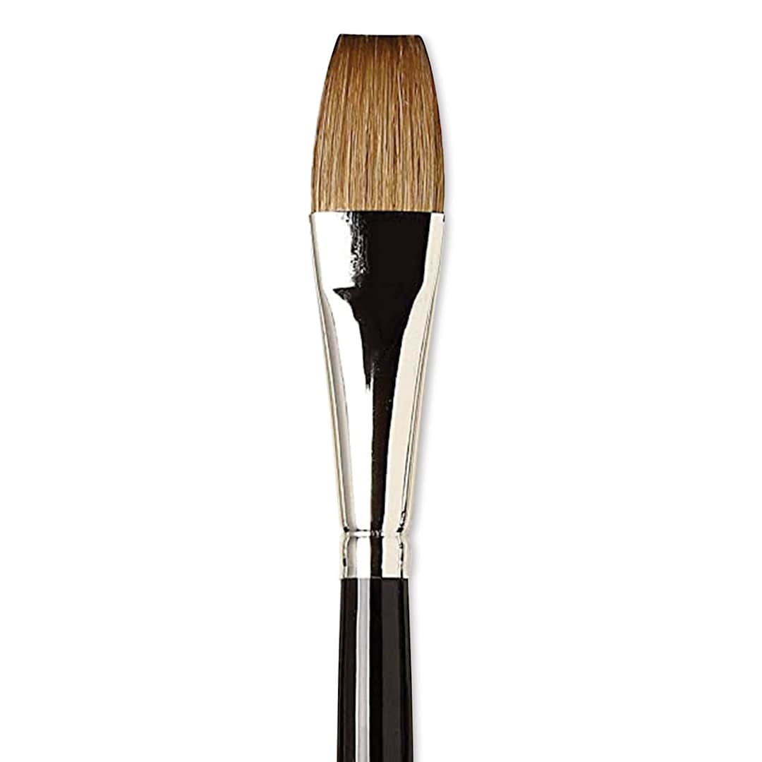 Open in modal - Da Vinci Maestro Kolinsky Brush - Flat, Short Handle, Size 16 close up