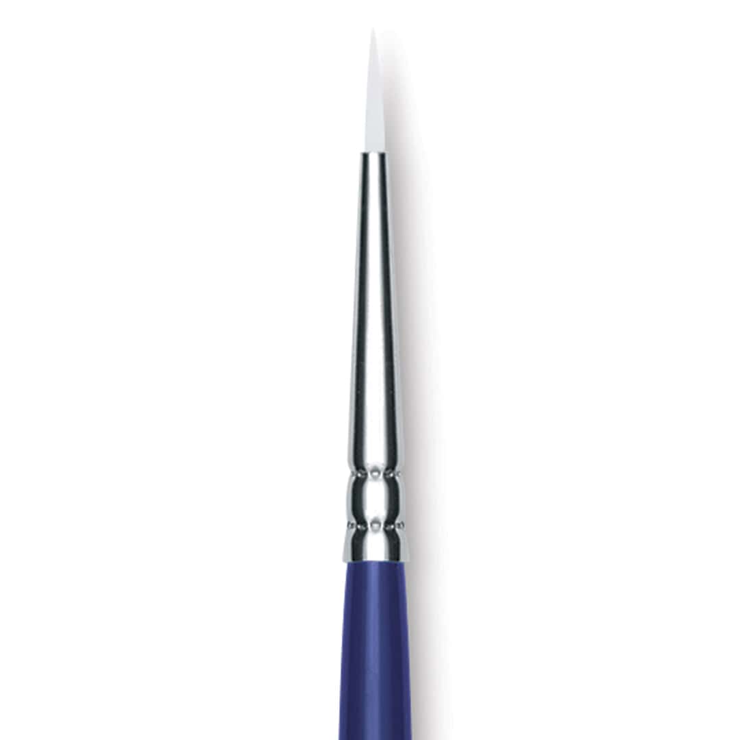Open in modal - Blick Scholastic Short Handle Wonder White Brush - Round, Size 0 close up