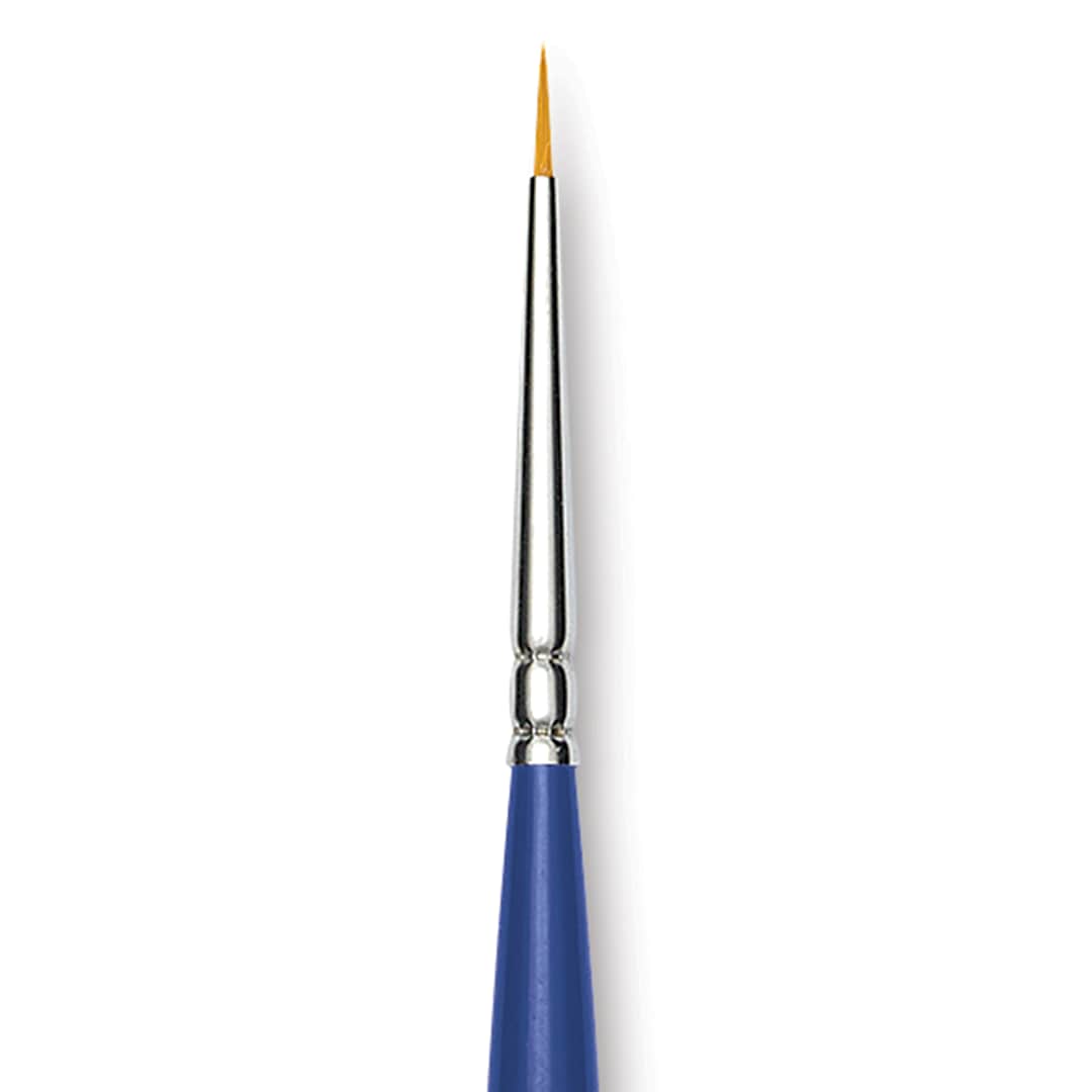 Open in modal - Blick Scholastic Short Handle Golden Taklon Brush - Round, Size 2/0