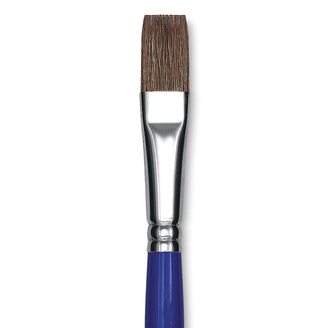 Open in modal - Blick Scholastic Pony Brush - Bright, Short Handle, Size 14 close up