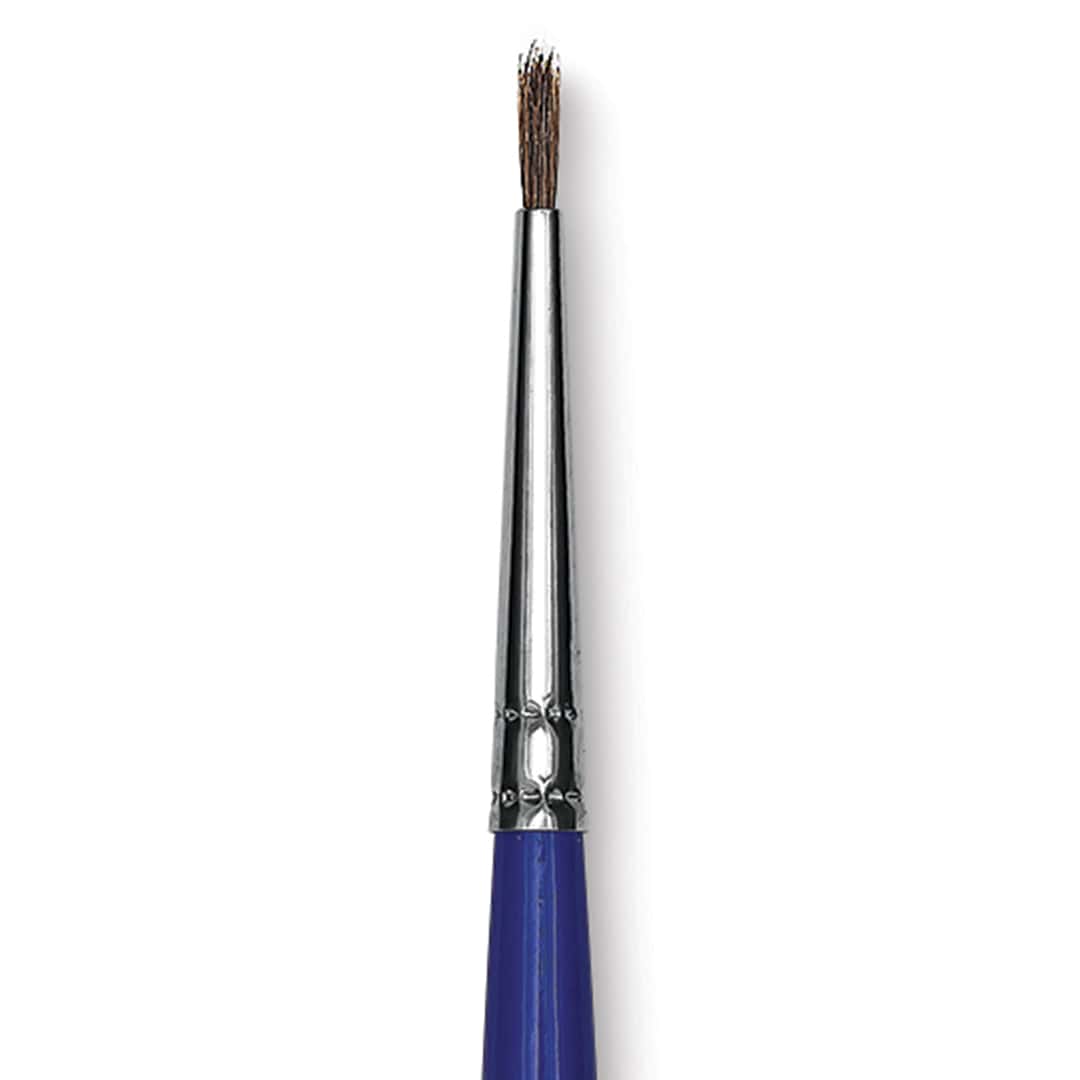 Open in modal - Blick Scholastic Ox Brush - Round, Short Handle, Size 2/0 close up