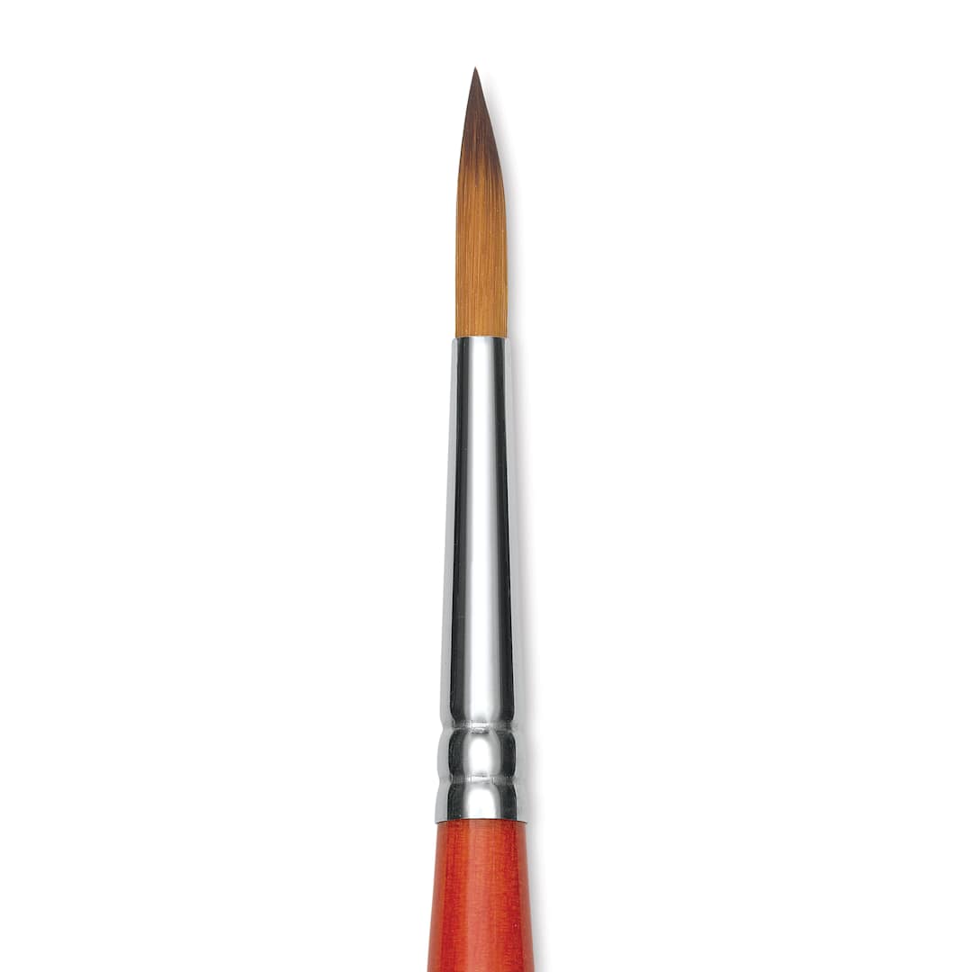 Open in modal - Raphael Golden Kaerell Brush - Pointed Round, Short Handle, Size 5, close-up