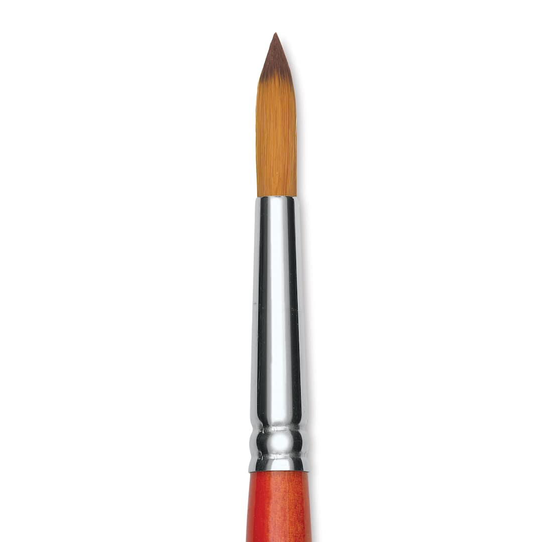 Open in modal - Raphael Golden Kaerell Brush - Pointed Round, Short Handle, Size 10, close-up