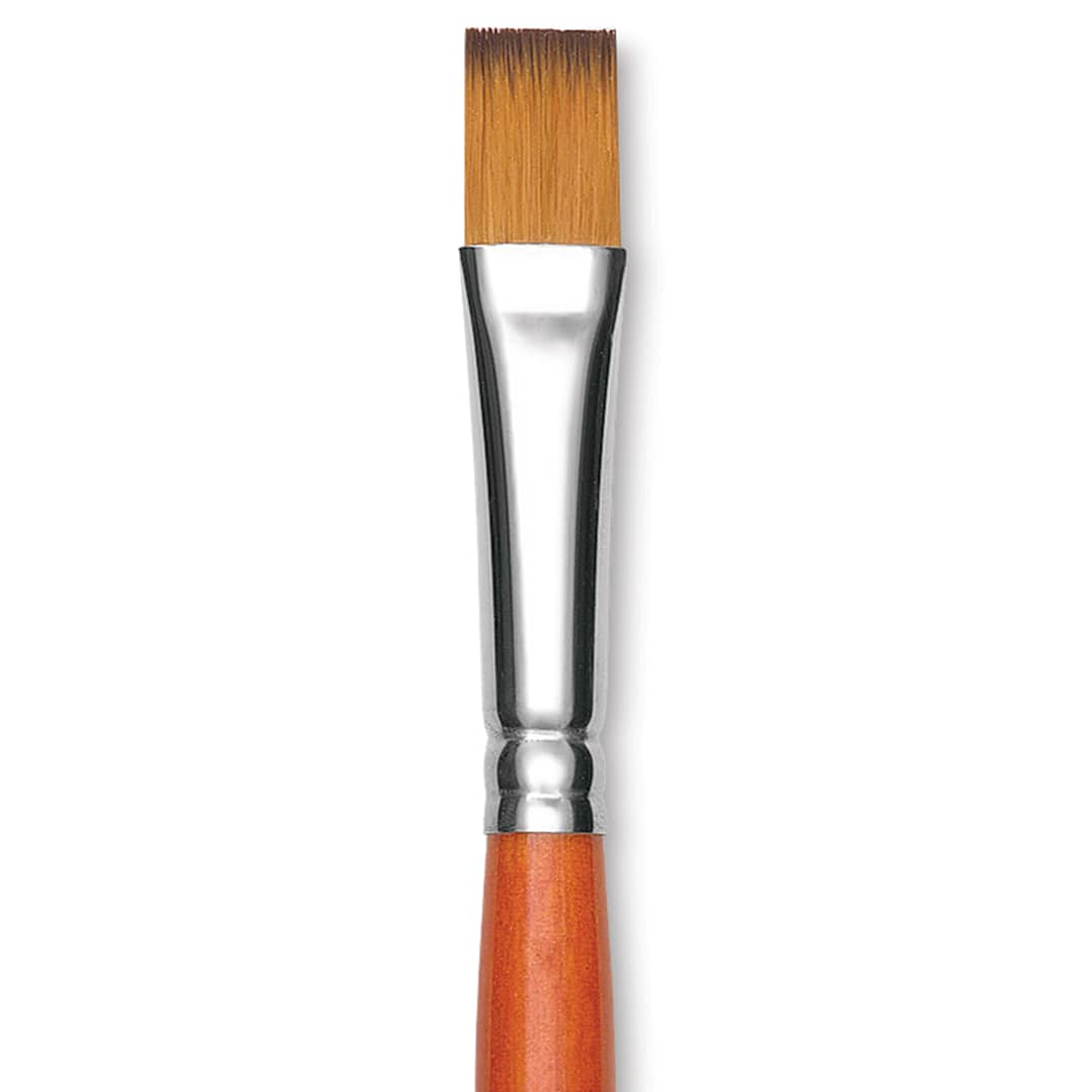 Open in modal - Raphael Golden Kaerell Brush - Flat, Short Handle, Size 10, close-up