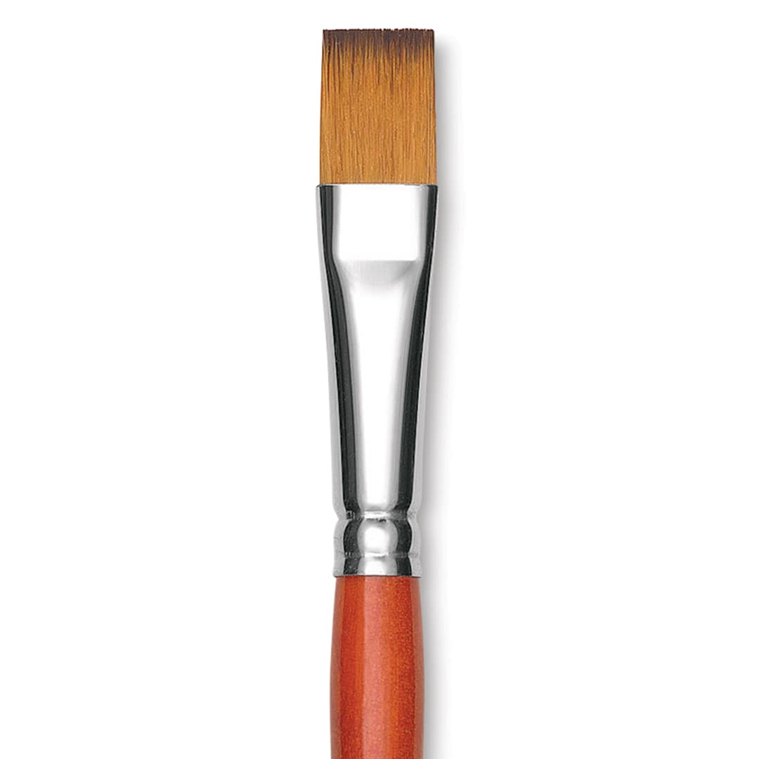 Open in modal - Raphael Golden Kaerell Brush - Flat, Short Handle, Size 10, close-up
