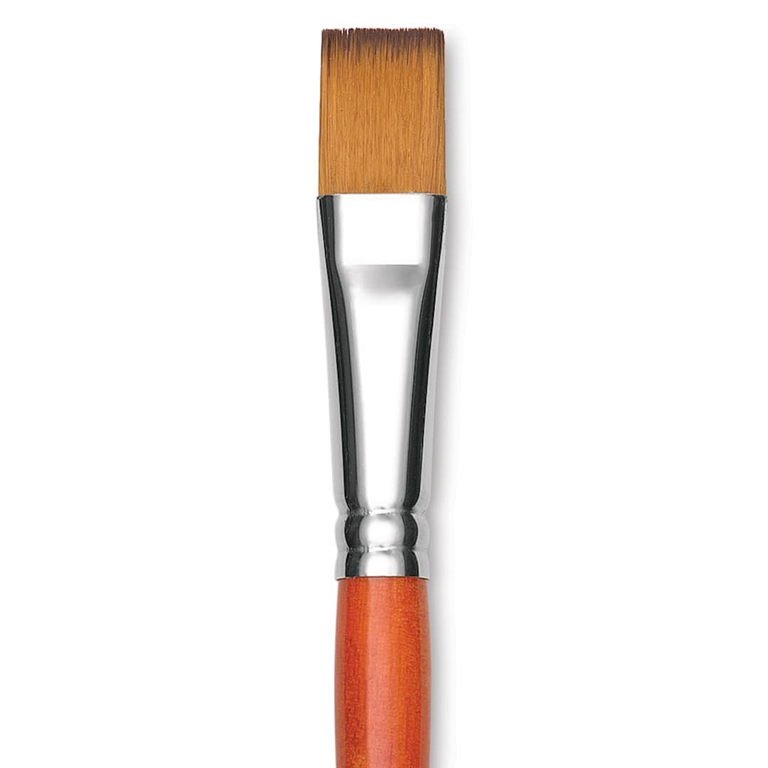 Open in modal - Raphael Golden Kaerell Brush - Flat, Short Handle, Size 14, close-up