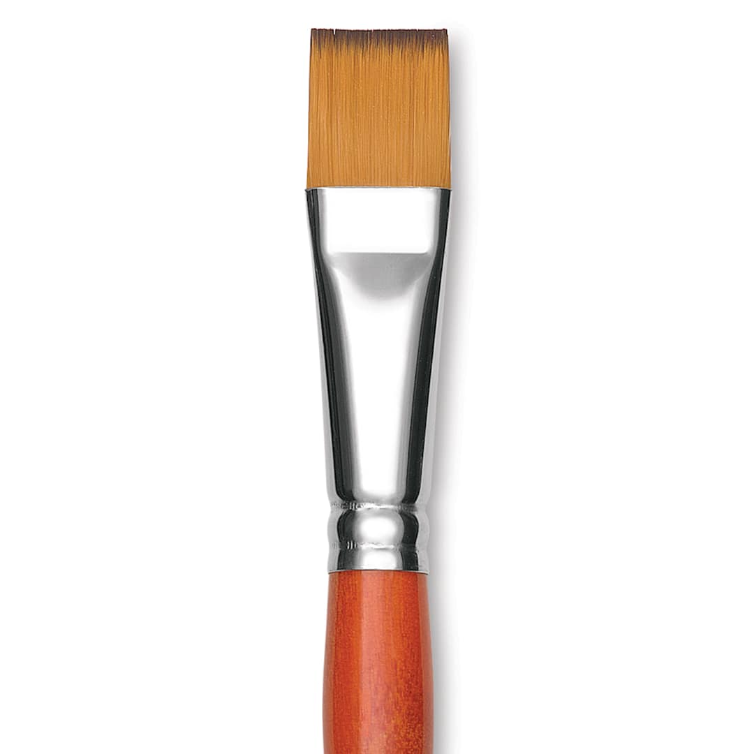 Open in modal - Raphael Golden Kaerell Brush - Flat, Short Handle, Size 16, close-up