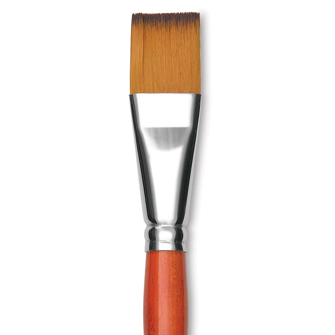 Open in modal - Raphael Golden Kaerell Brush - Flat, Short Handle, Size 20, close-up