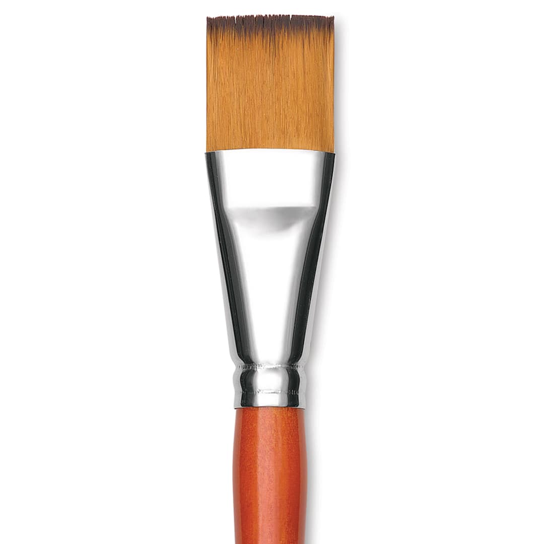 Open in modal - Raphael Golden Kaerell Brush - Flat, Short Handle, Size 22, close-up