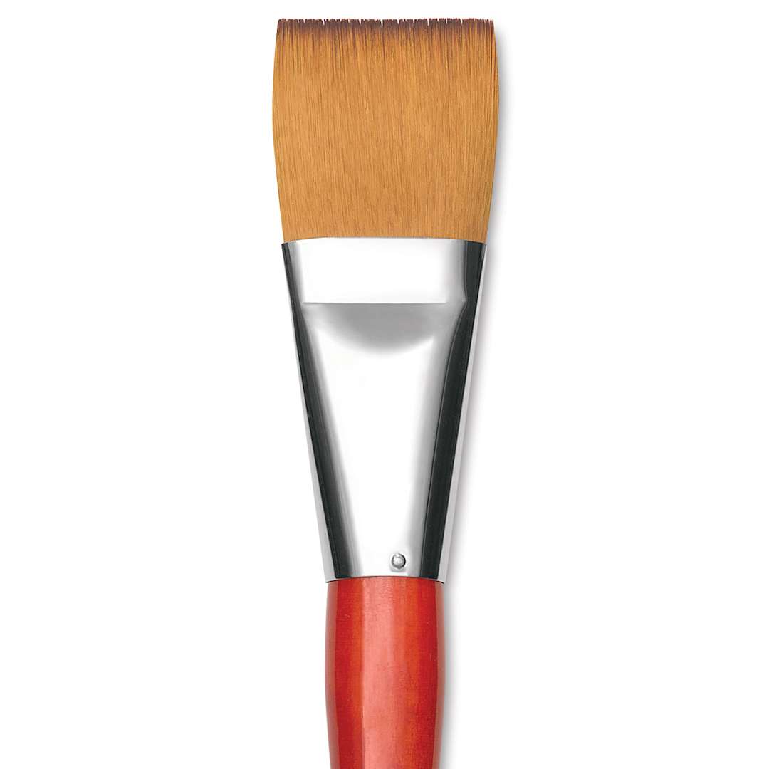 Open in modal - Raphael Golden Kaerell Brush - Flat, Short Handle, Size 32, close-up