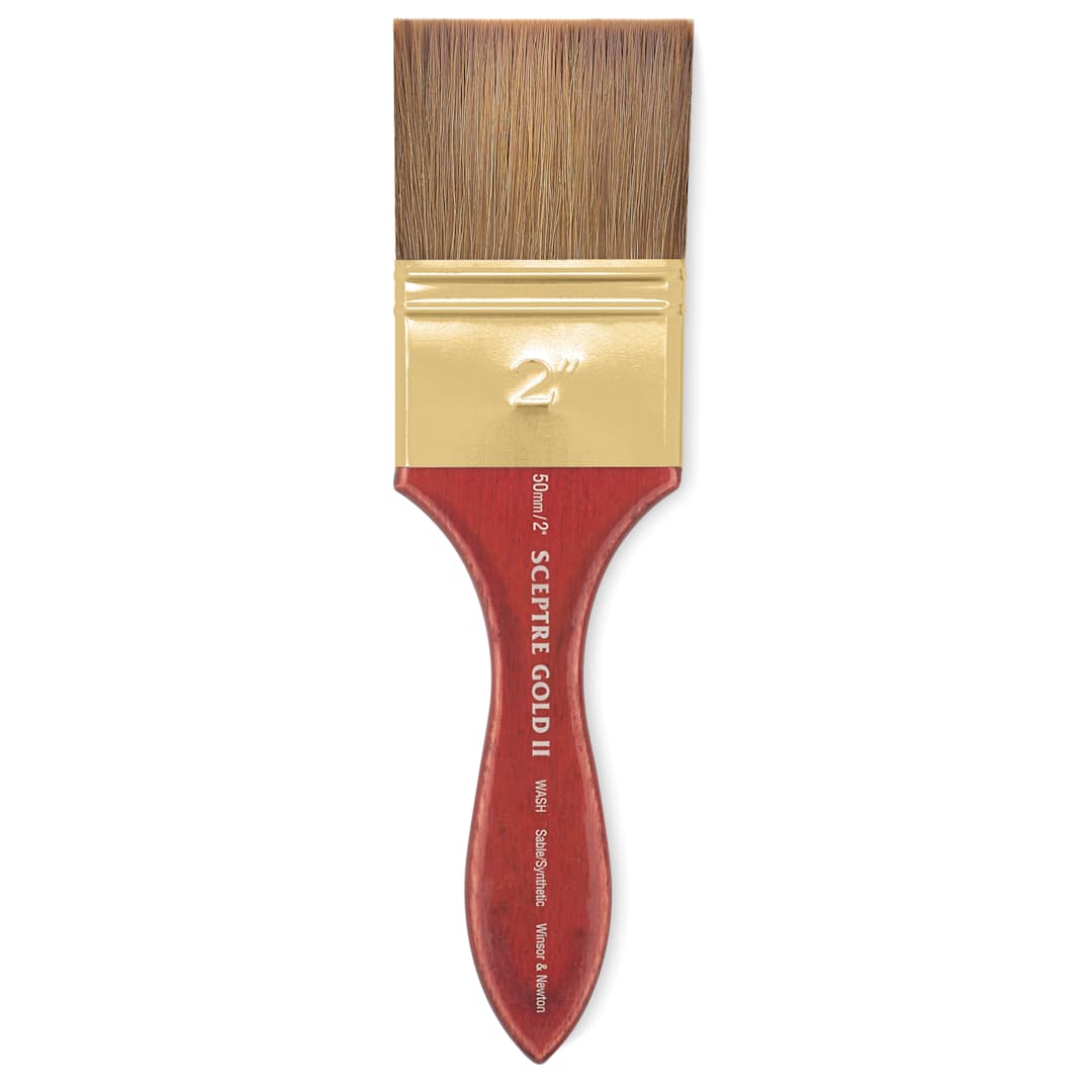 Open in modal - Winsor & Newton Sceptre Gold II Brush - Wash, Short Handle, Size 2"