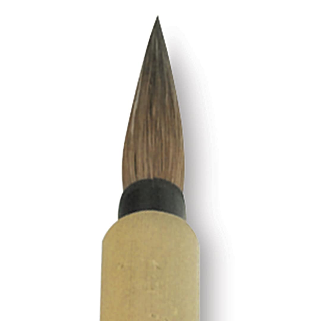 Open in modal - Winsor & Newton Bamboo Brush - Short, Size 6 close up