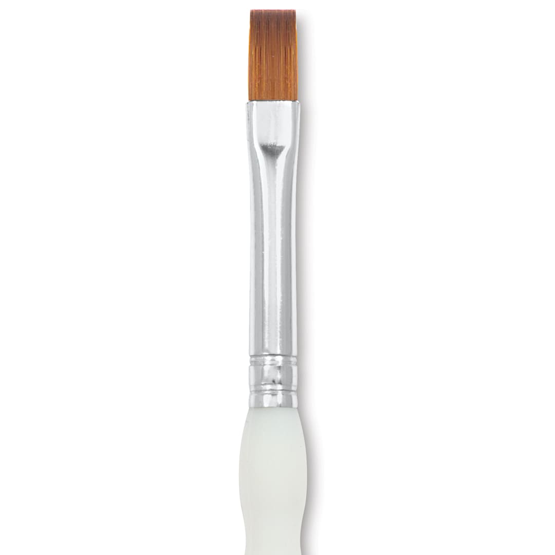 Open in modal - Royal & Langnickel Soft Grip Synthetic Sable Brushes - Shader, Short Handle, Size 8, close-up