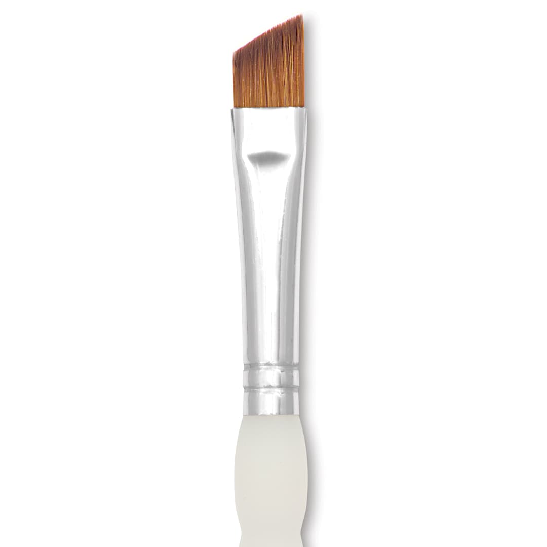 Open in modal - Royal & Langnickel Soft Grip Synthetic Sable Brushes - Angular, Short Handle, Size 3/8", close-up