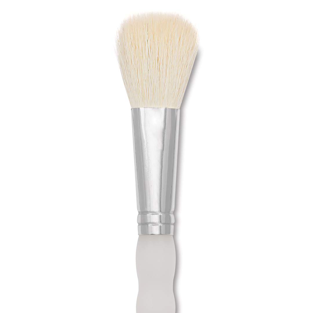Open in modal - Royal & Langnickel Soft Grip White Goat Hair Mop Brush - Short Handle, Size 3/4", close-up