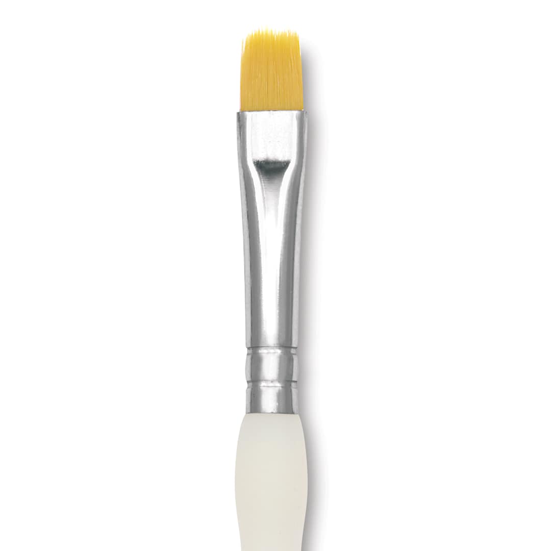Open in modal - Royal & Langnickel Soft Grip Golden Taklon Brush - Comb, Short Handle, Size 1/4", close-up