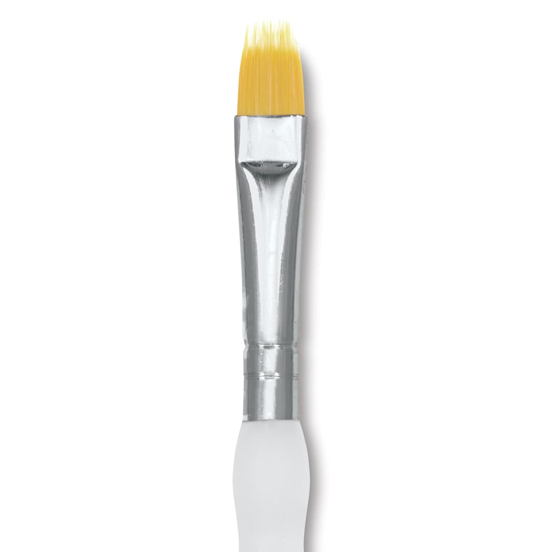 Open in modal - Royal & Langnickel Soft Grip Golden Taklon Brush - Comb, Short Handle, Size 3/8", close-up