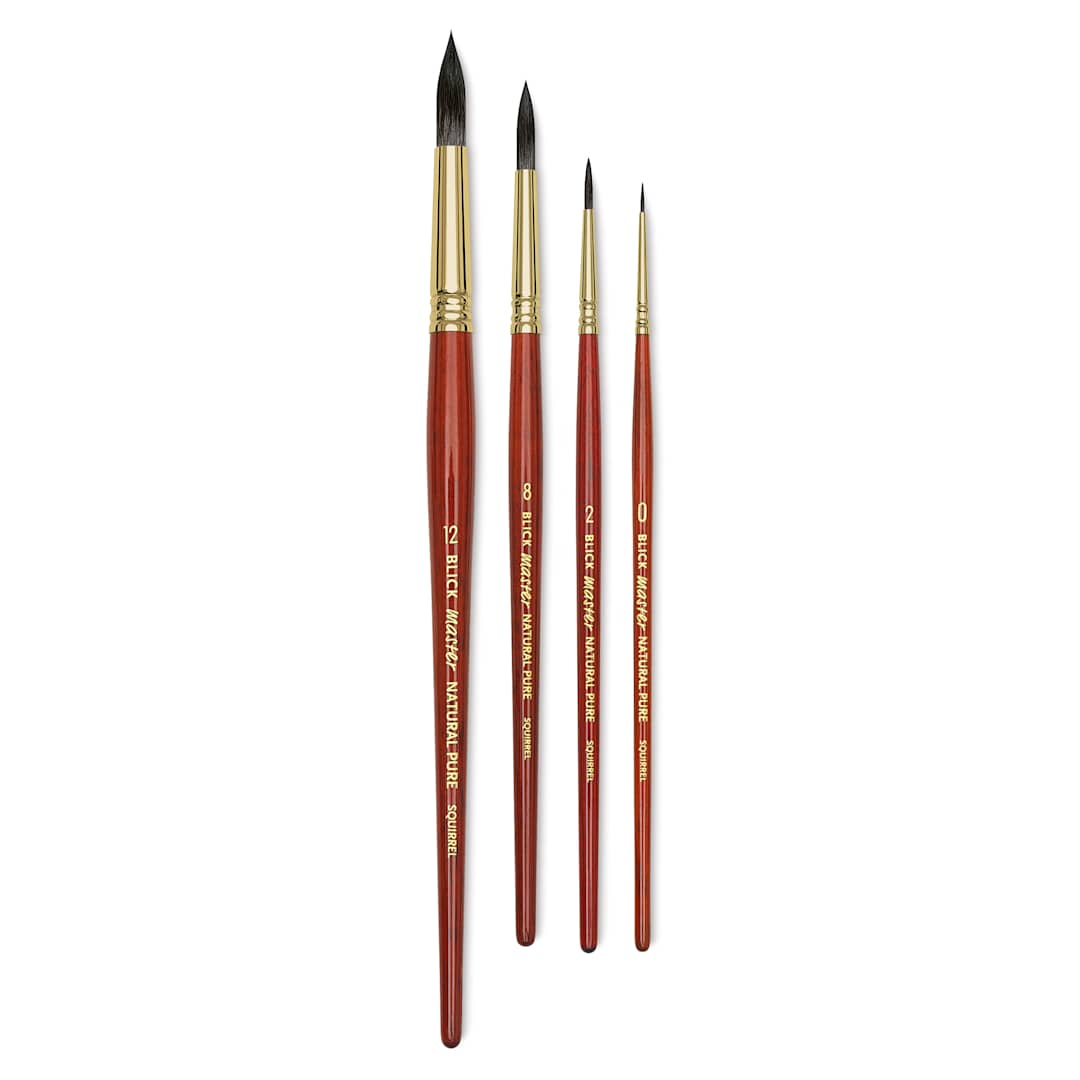 Open in modal - Blick Master Natural Round Brush Set - Set of 4