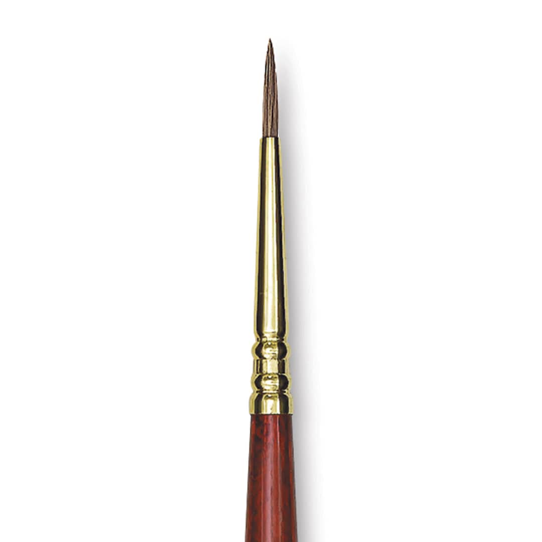 Open in modal - Blick Master Kolinsky Sable Brush - Round, Long Handle, Size 1 close up