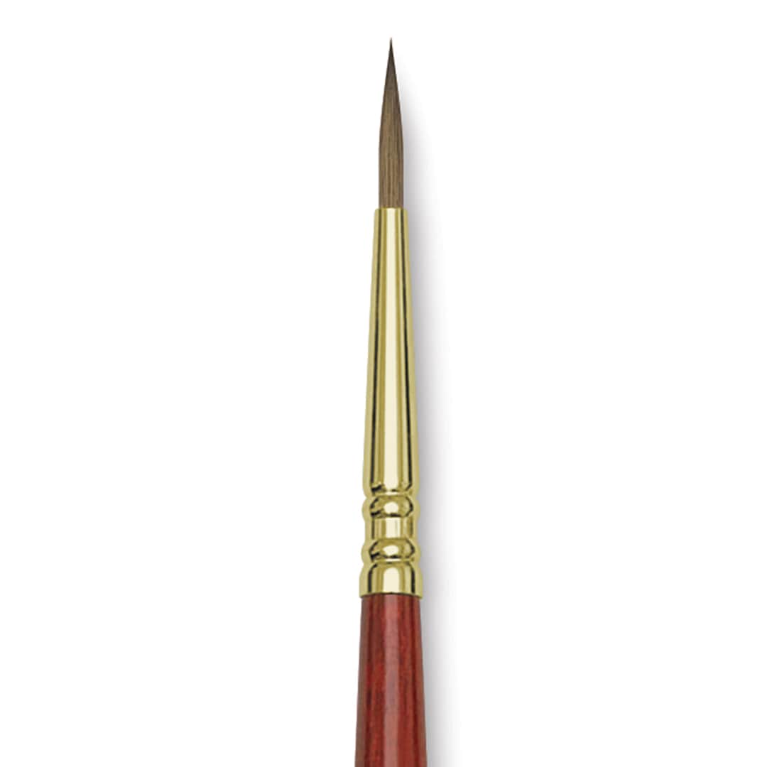 Open in modal - Blick Master Kolinsky Sable Brush - Round, Long Handle, Size 2 close up