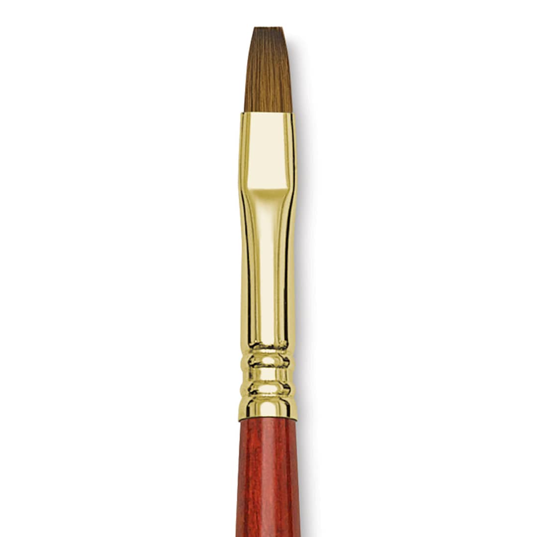 Open in modal - Blick Master Kolinsky Sable Brush - Bright, Long Handle, Size 8 close up