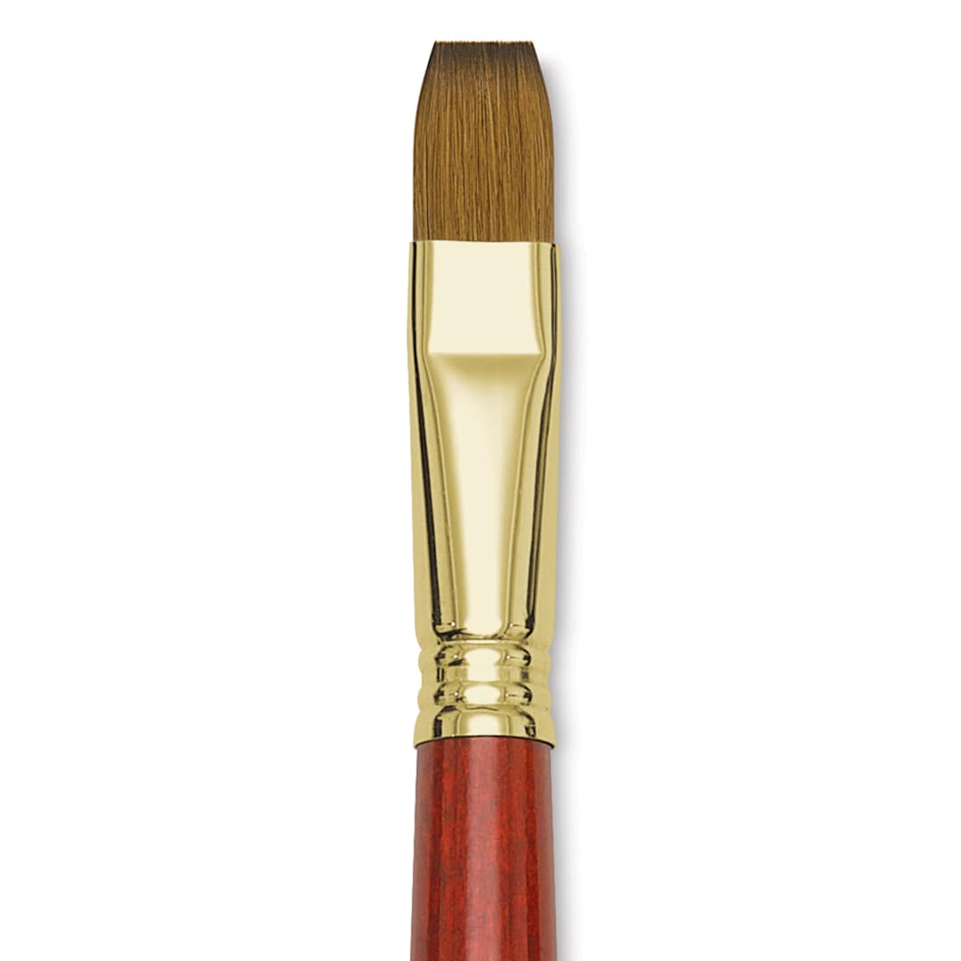 Open in modal - Blick Master Kolinsky Sable Brush - Bright, Long Handle, Size 16 close up