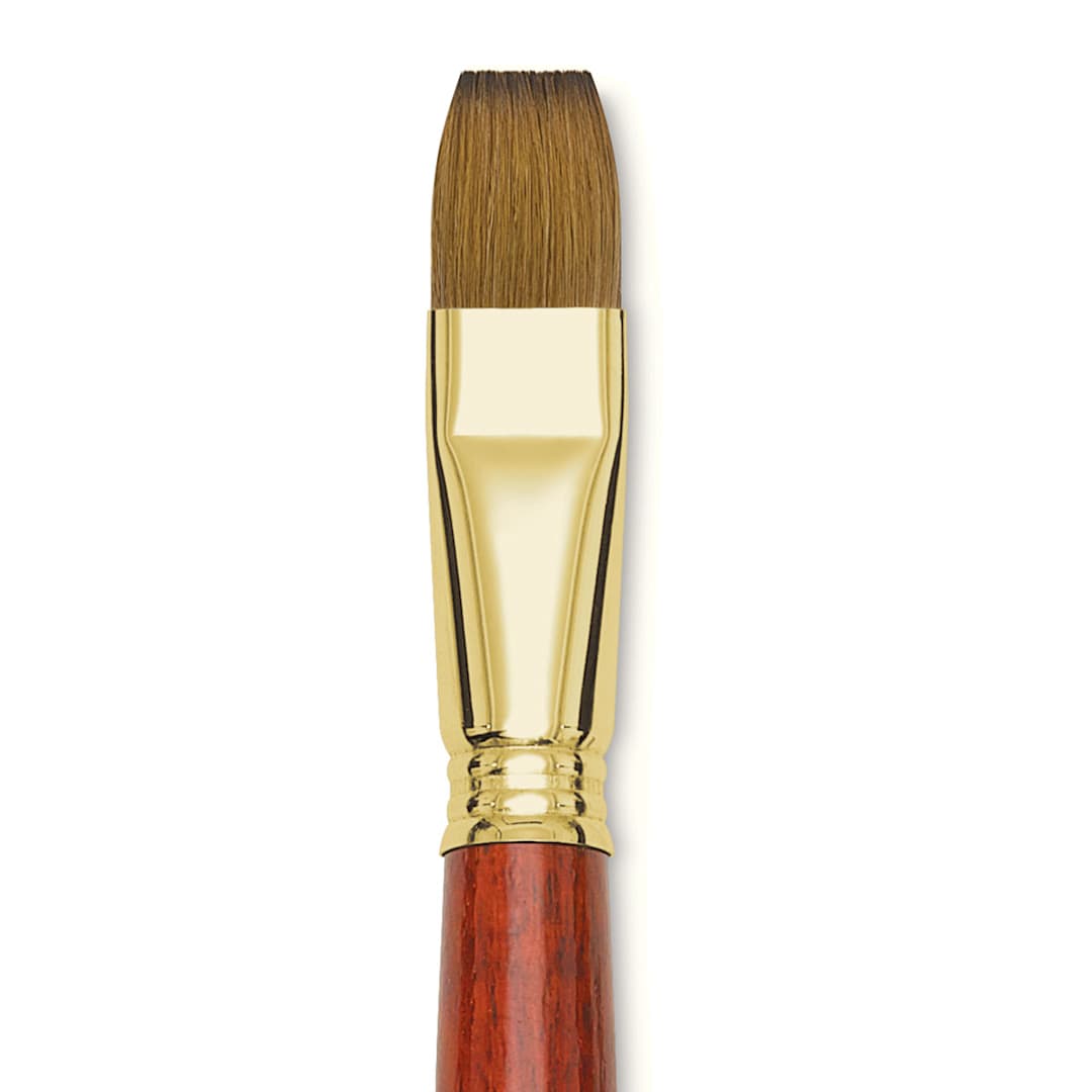 Open in modal - Blick Master Kolinsky Sable Brush - Bright, Long Handle, Size 18 close up