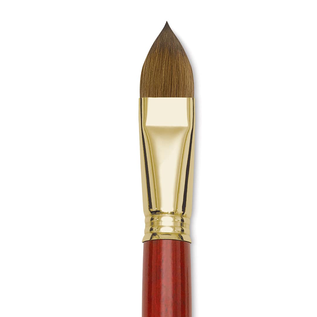 Open in modal - Blick Master Kolinsky Sable Brush - Filbert, Long Handle, Size 20 close up