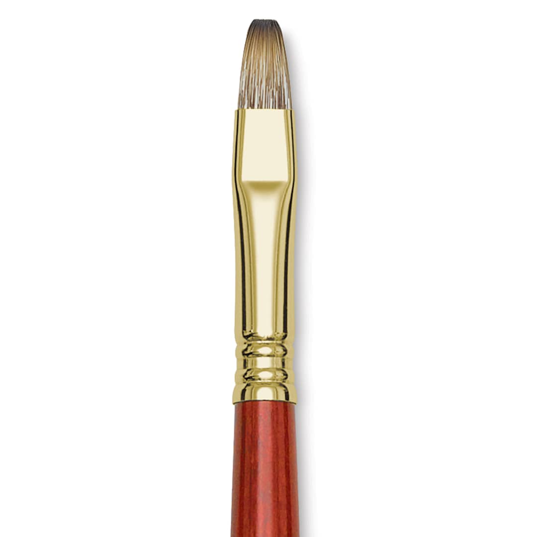 Open in modal - Blick Master Synthetic Brush - Bright, Long Handle, Size 10, close-up