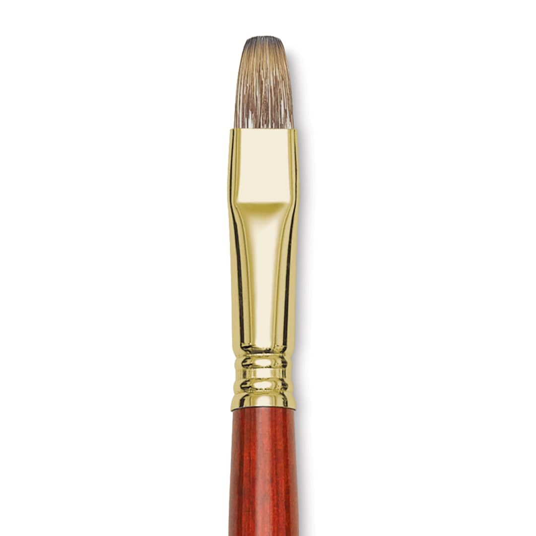 Open in modal - Blick Master Synthetic Brush - Bright, Long Handle, Size 12, close-up
