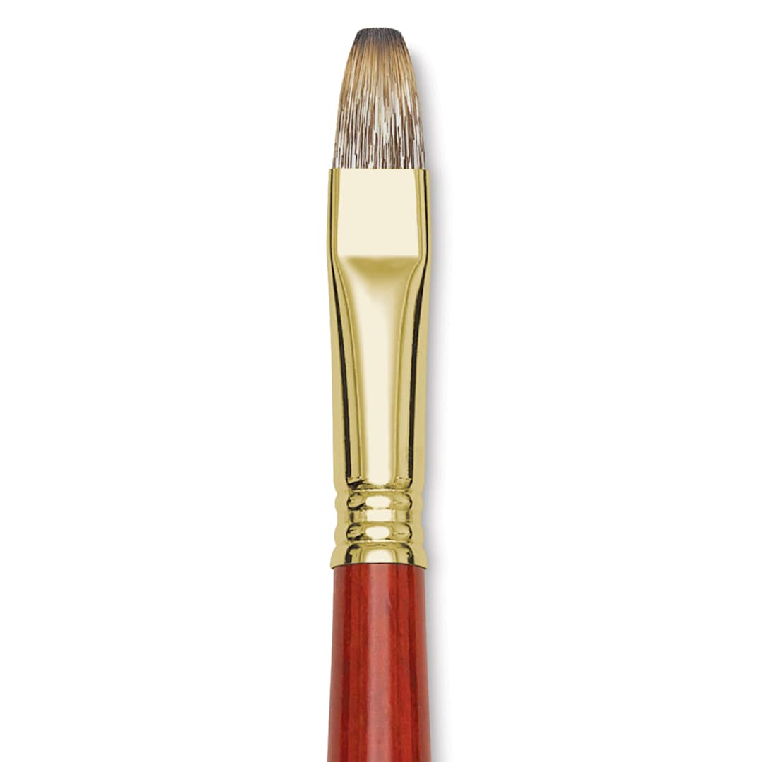 Open in modal - Blick Master Synthetic Brush - Bright, Long Handle, Size 14, close-up